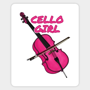 Cello Girl Female Cellist String Quartet Funny Magnet